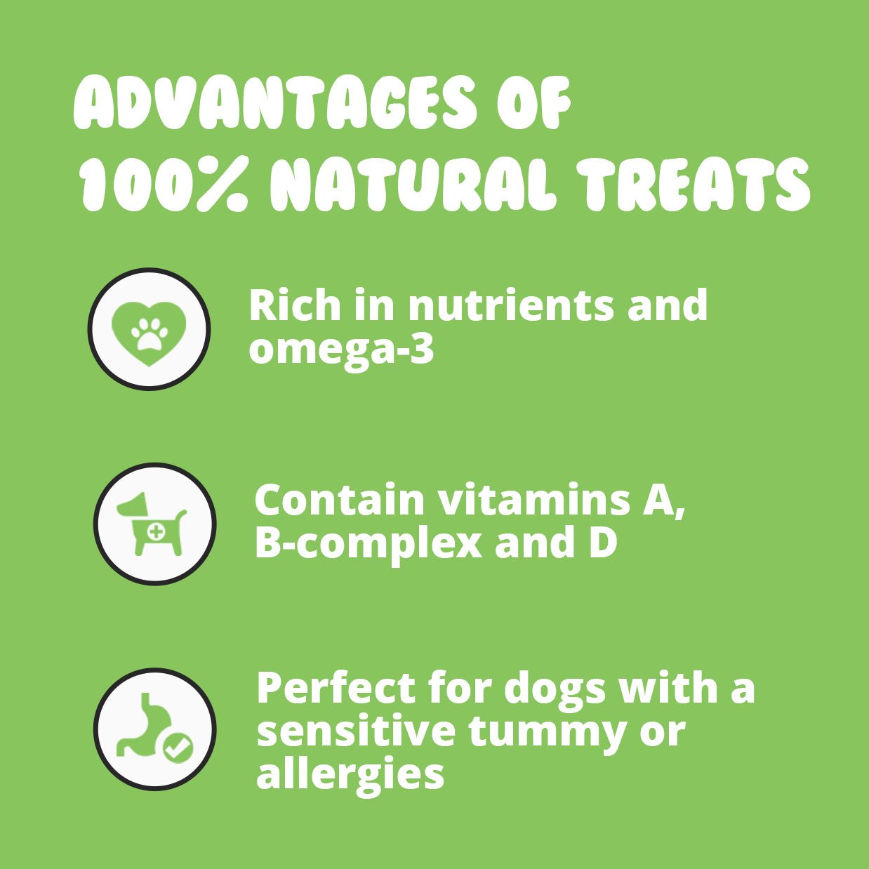 3 x Venison Deer Legs - 100% natural, free from raw hide & any hidden nasties.