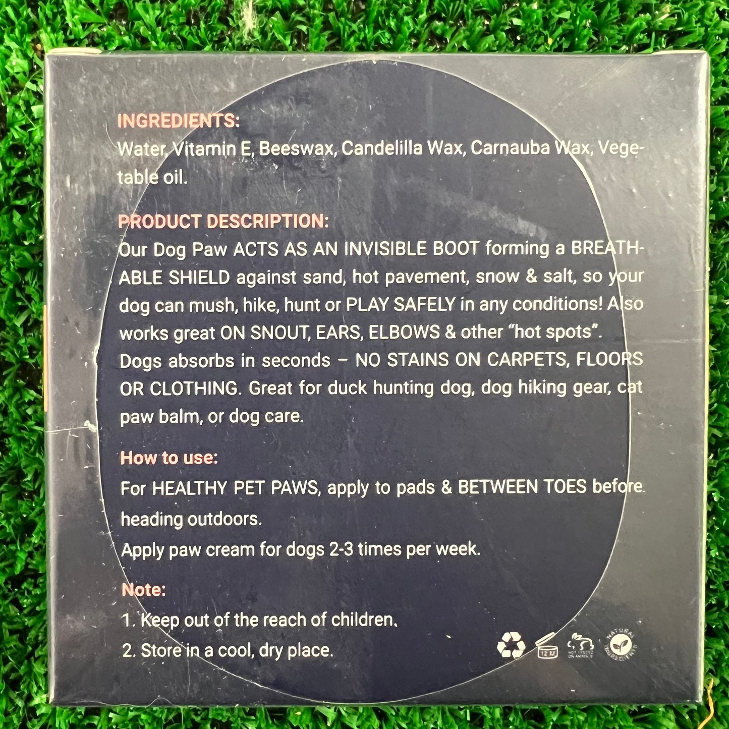 PAW BALM - 100% natural, free from raw hide & any hidden nasties.