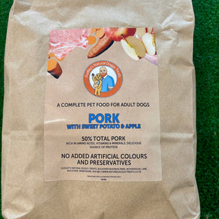 Grain free pork with sweet potato & apple