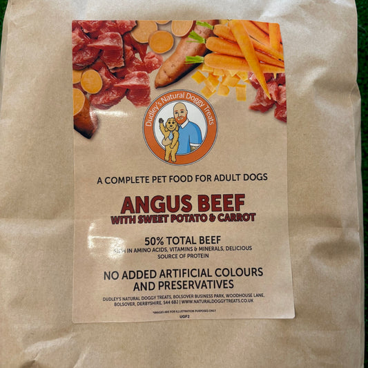 Grain free Angus beef with sweet potato & carrot