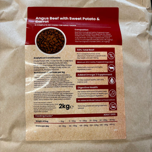 Grain free Angus beef with sweet potato & carrot