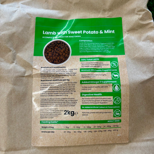 Grain free lamb with sweet potato & mint