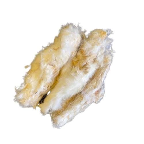 6 x 10cm Rabbit Skin with fur - 100% natural, free from raw hide & any hidden nasties.