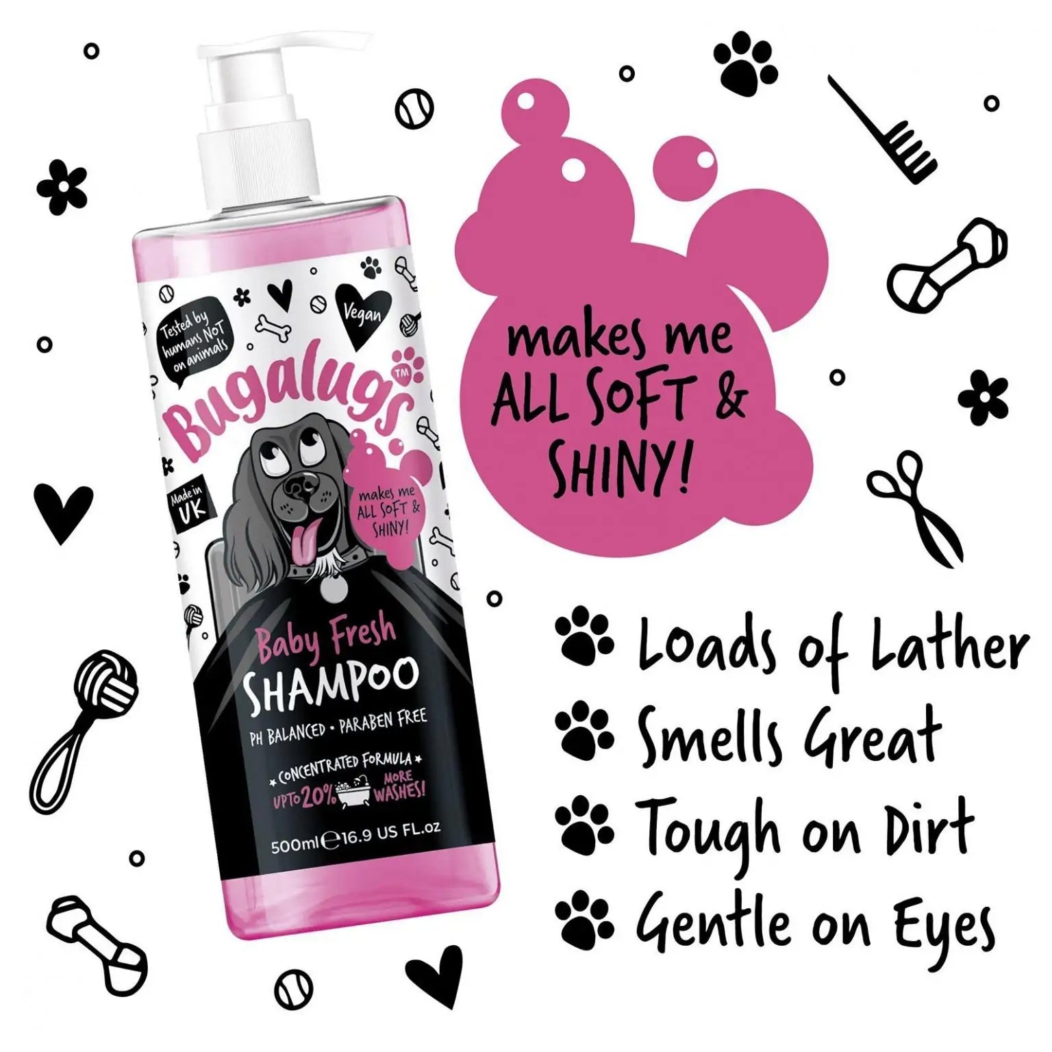 Bugalugs Baby Fresh Dog Shampoo - Natural Doggy Treats