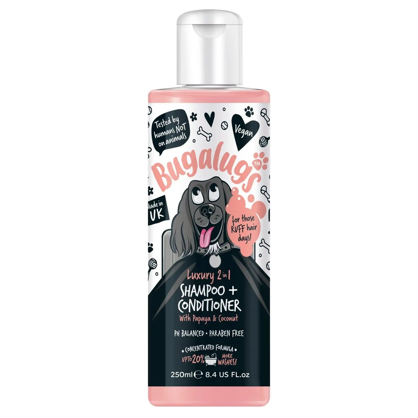 Bugalugs Luxury 2 in 1 Dog Shampoo & Conditioner - Natural Doggy Treats